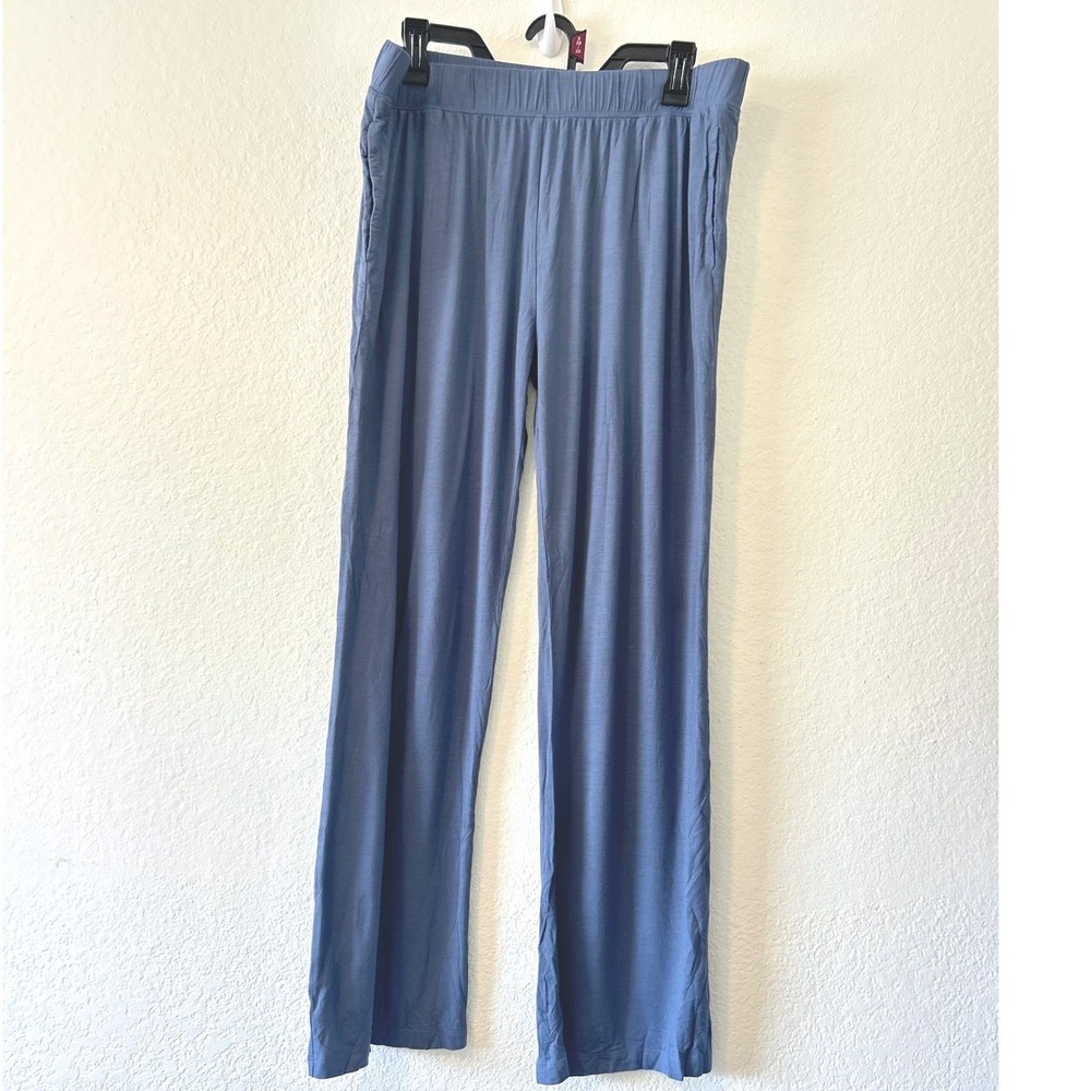 Kindred Bravely Blue Maternity Postpartum Lounge Pajama Pants Pockets SZ L